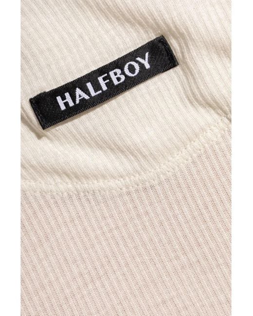 Halfboy Natural Logo-Patch Top