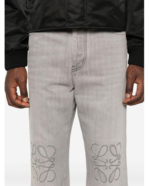 Loewe Gray Anagram Denim Jeans for men