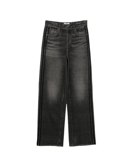 Rag & Bone Gray Miramar Terry Side-Stripe Jeans