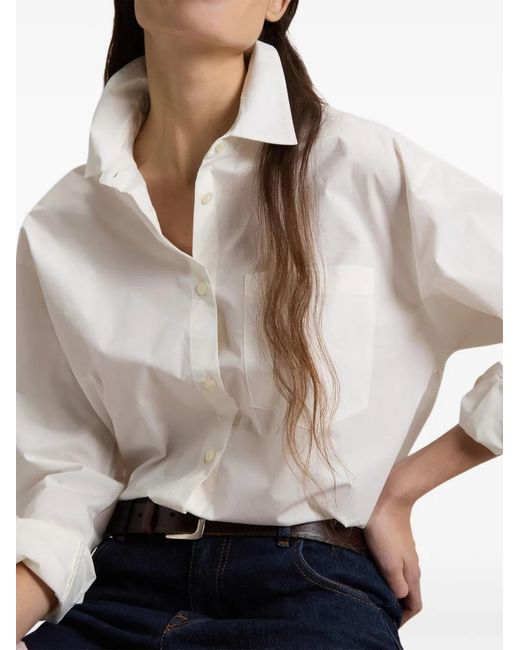 Woolrich White Classic Pocket Cotton Shirt
