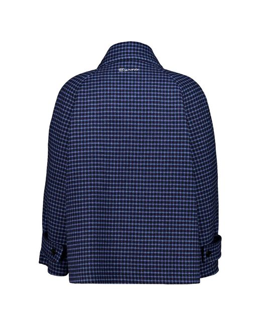 Marni Blue Buttoned Checked Jacket for men
