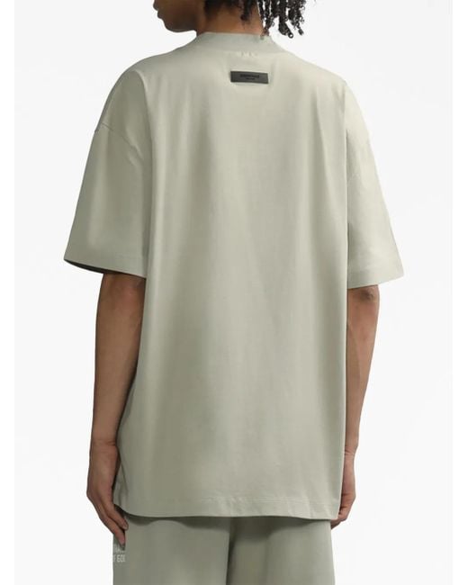 Fear Of God Green Logo-Print Cotton T-Shirt for men