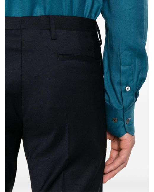 Pantalon à plis marqués Paul Smith pour homme en coloris Blue