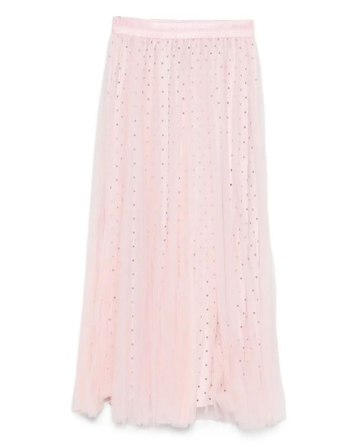 Styland Pink Midirock mit Polka Dots