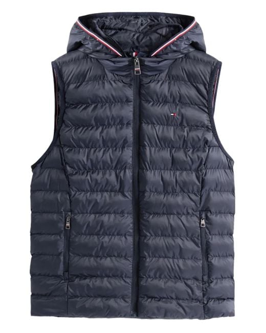 Tommy Hilfiger Blue Hooded Padded Gilet