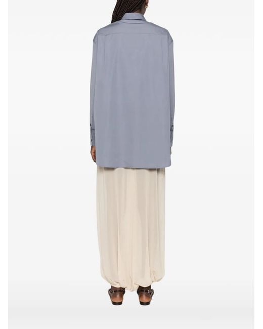 Jil Sander Blue Chemise À Manches Longues