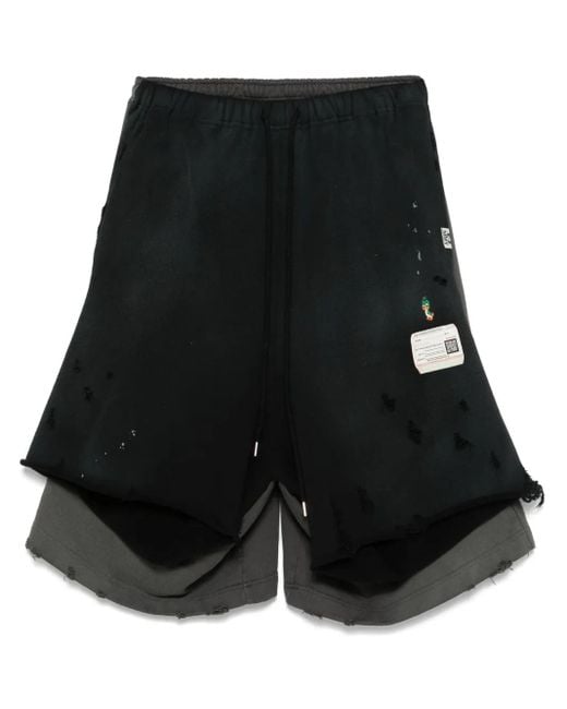 Maison Mihara Yasuhiro Black Four Legs Shorts for men