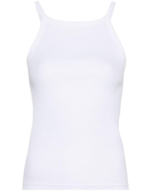 Isabel Marant White Tirza Logo-embroidered Top