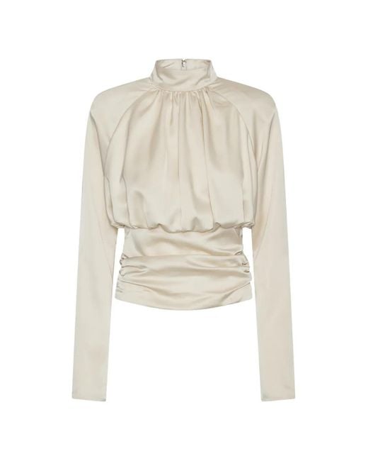ROTATE BIRGER CHRISTENSEN White Ls Ruched Top