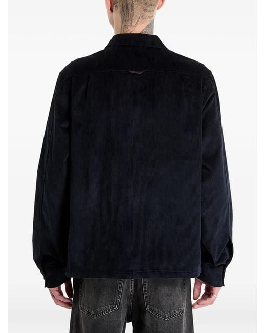 Fred Perry Black Corduroy Overshirt for men