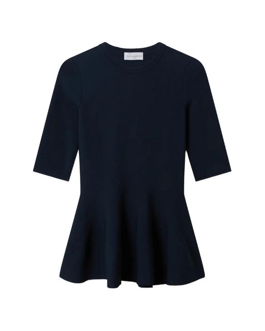 Stella McCartney Blue Crew-Neck Blouse