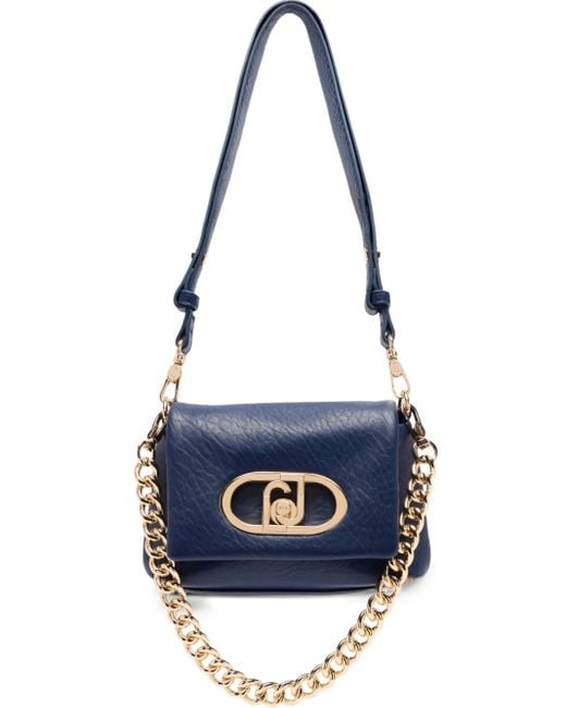 Liu Jo Blue Small Lapuffy Chain-Strap Shoulder Bag