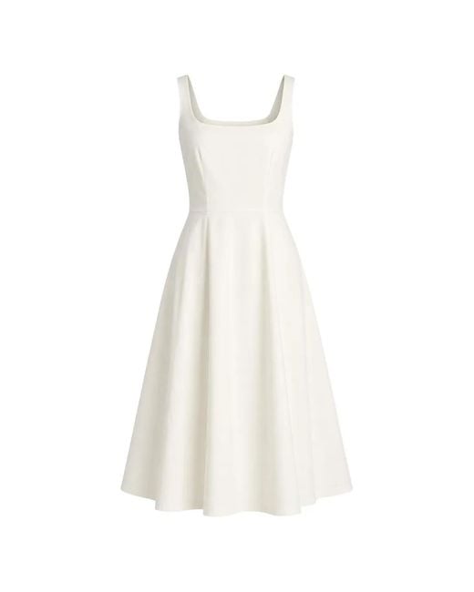Vince White Scoop-Back Midi Dress
