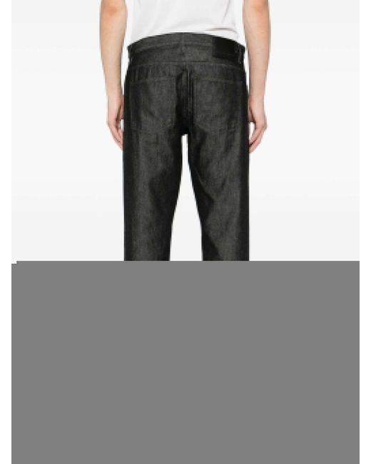 Giorgio Armani Gray Logo Slim-Fit Jeans for men