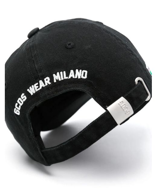 Gcds Black Baseball Hat With Embroidery for men