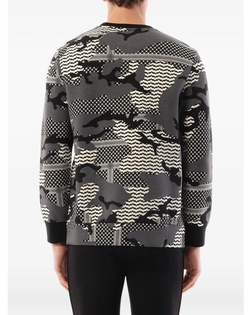 Neil Barrett Gray Camouflage-Print Sweatshirt for men