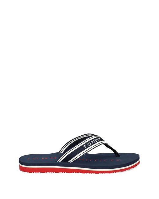 Tommy Hilfiger Blue Striped Flip-Flops