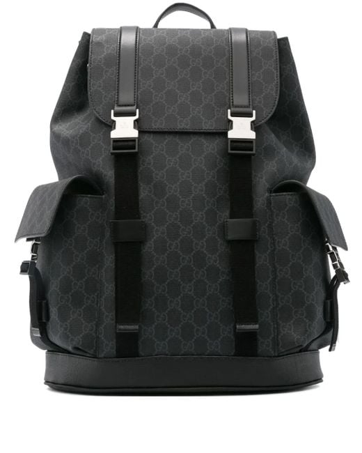 Gucci Black Rucksack Mit Gg-Monogramm