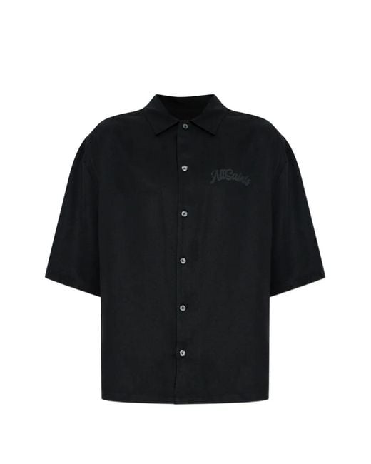 AllSaints Black Logo Shirt for men