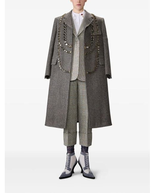 Thom Browne Gray Hunting Tweed Armband Blazer