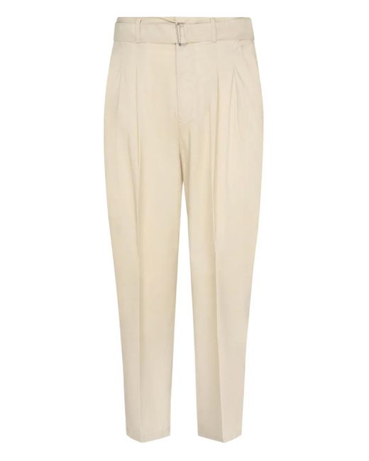 BE ABLE Natural Pleated Belted Trousers for men