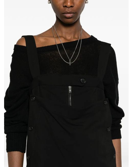 Isabel Benenato Black Button Zip Jumpsuit