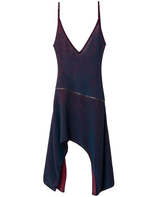 Burberry Blue Seidenkleid Mit Pailletten