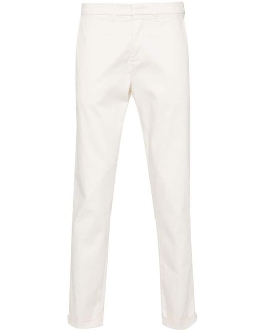 Pantalones con corte slim Fay de hombre de color White