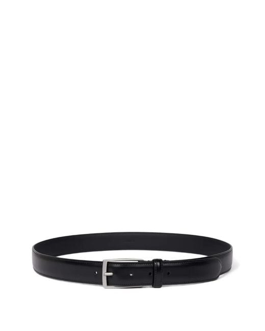 Sandro White Rectangular Buckle Leather Belt for men