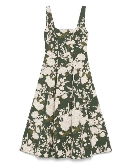 Agua Bendita Pistilo Mosqueta Midi-Jurk in het Green