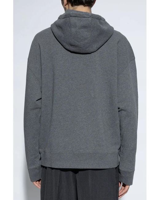 Maison Kitsuné Gray Bold Fox Head Patch Oversize Hoodie for men