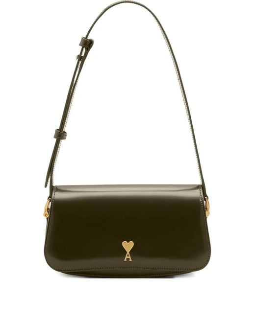 AMI Green Cow Leather Shoulder Paris Paris Bag