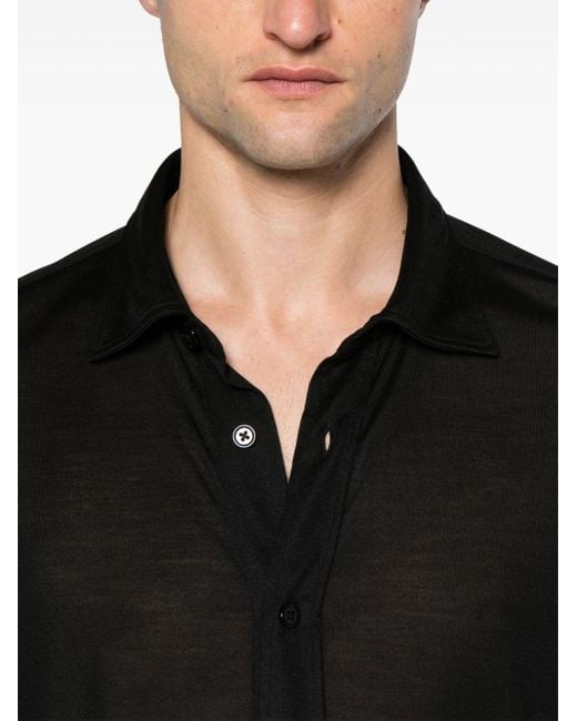 Tom Ford Zijden Overhemd in het Black voor heren