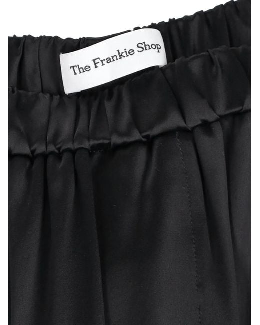 Frankie Shop Black Delny Satin Cargo Pants