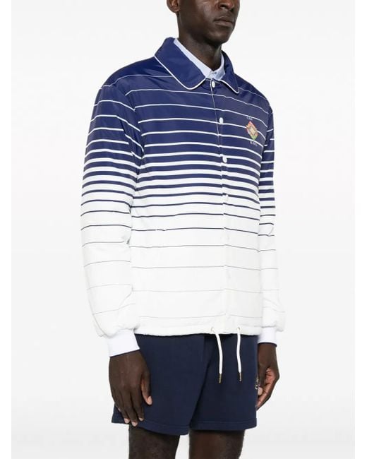 Casablanca Blue Les Elements Coach Jacket for men