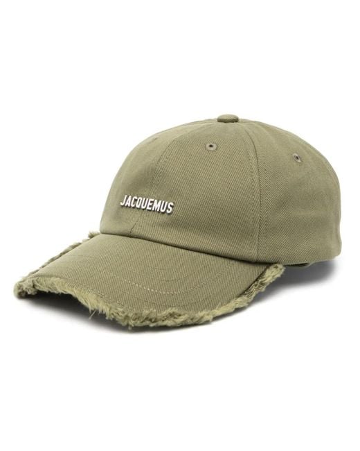 Jacquemus Green La Casquette Artichaut Logo-Plaque Cotton-Twill Cap
