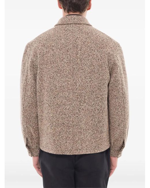 Fursac Brown Tweed-Pocket Jacket for men
