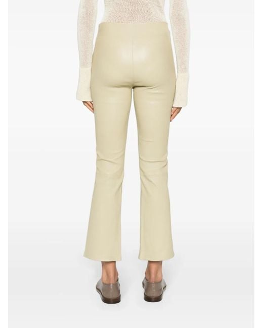 Arma Natural Flared Leather Trousers