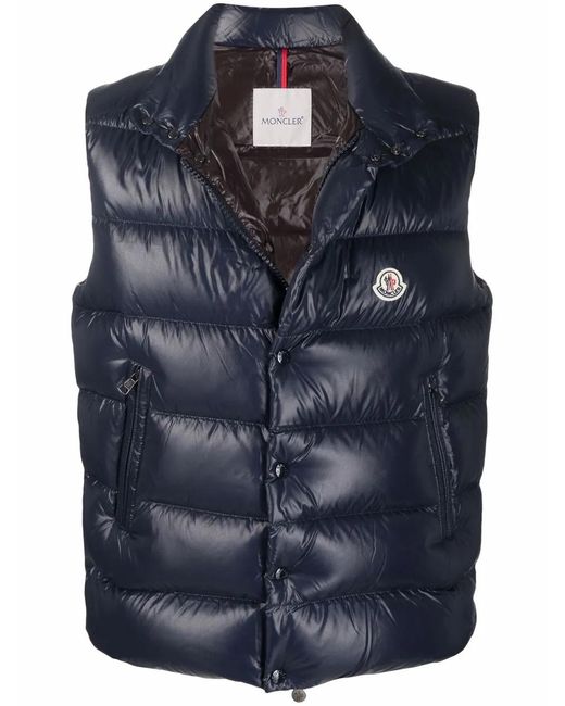 Moncler Blue Tib High-neck Gilet Navy for men