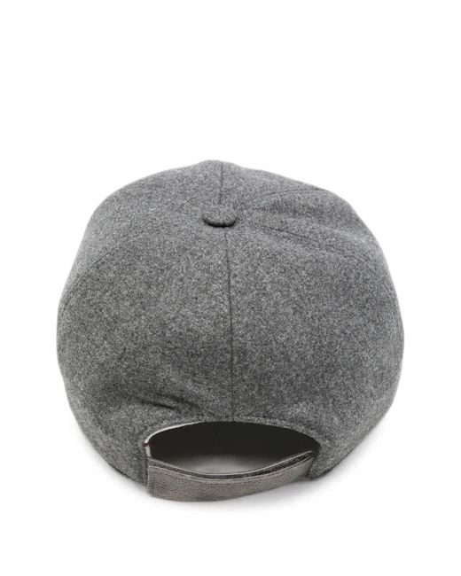 Eleventy Gray Melange-Effect Cap for men