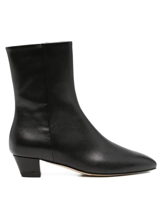 Bottines En Cuir Verni À Bout Pointu Aeyde en coloris Black