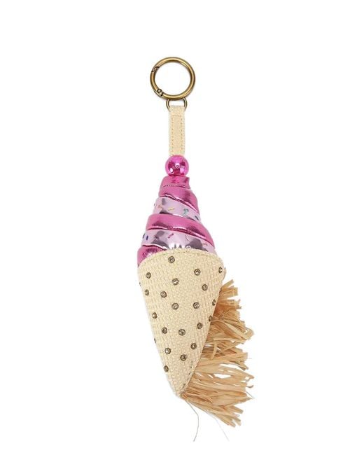 Kurt Geiger Pink Porte-Clés À Ornements En Cristal Motif Crème Glacée