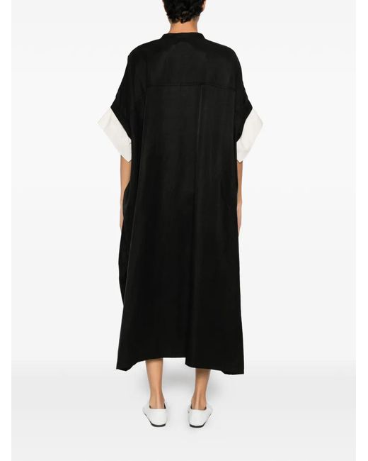 SOH Black Short-Sleeve Midi Dress