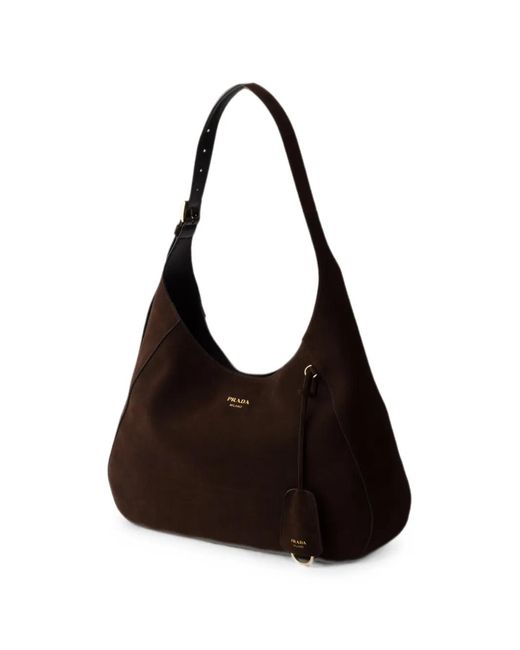 Prada Black Large Suede Bag
