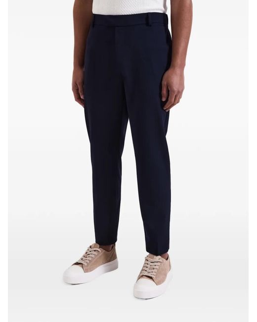 Mauvais Blue Belt-Loops Tapered Trousers for men