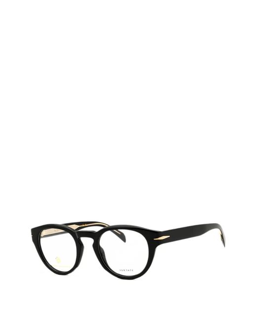 David Beckham Black Round-Frame Glasses for men