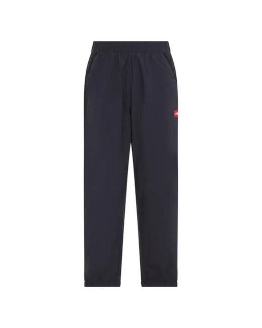 The North Face Blue Tnf Logo-Patch Track Pants for men