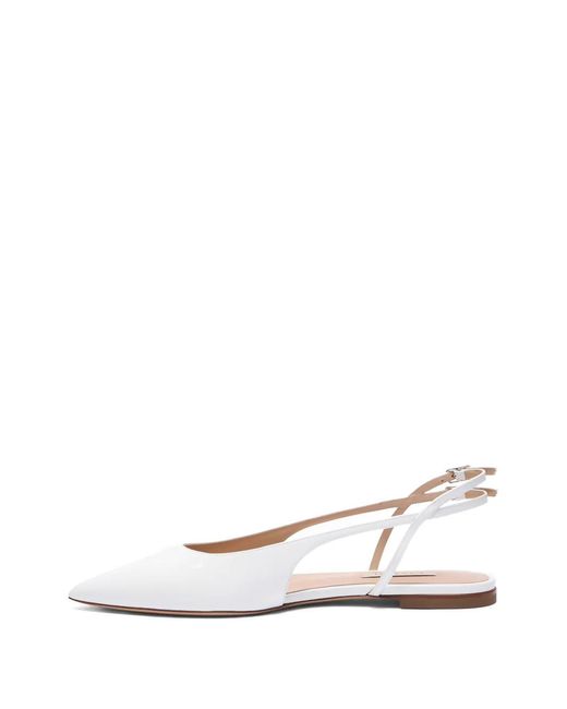 Casadei White Flache Dancer Pumps