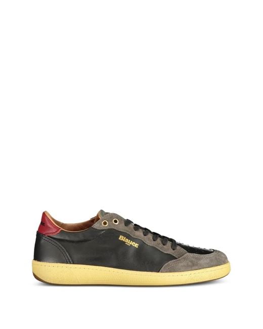Blauer Green Murray Suede-Panel Sneakers for men