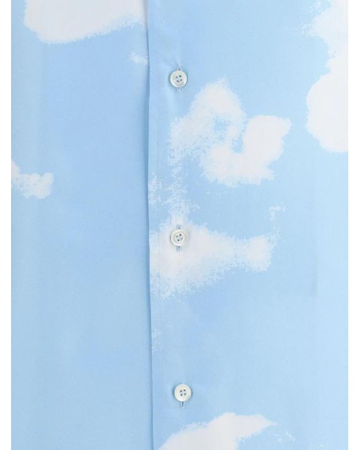 メンズ Moschino プリント シャツ Blue